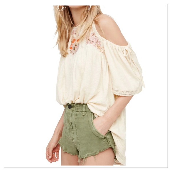 Free People Fast Times Cold Shoulder Top Sz XS - Picture 11 of 15